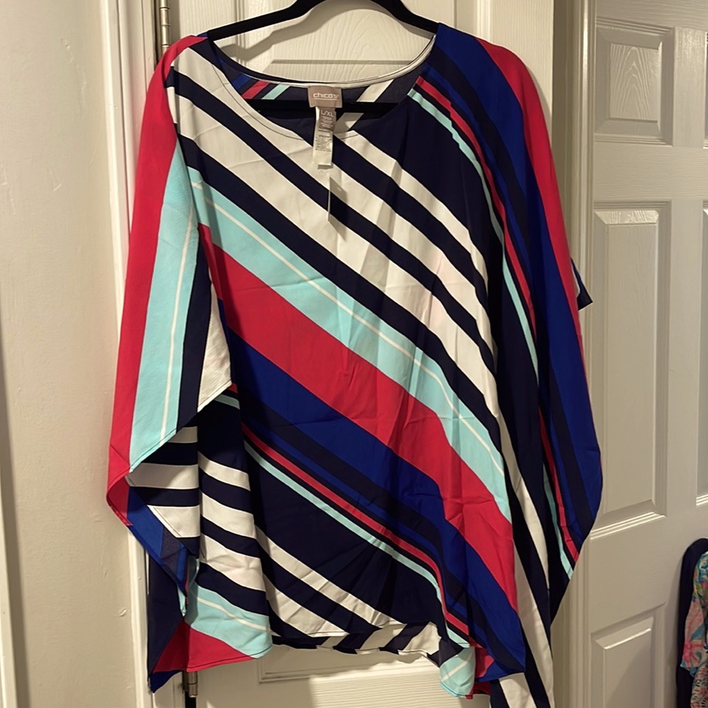 Chicos top -  leave flowy or side tie